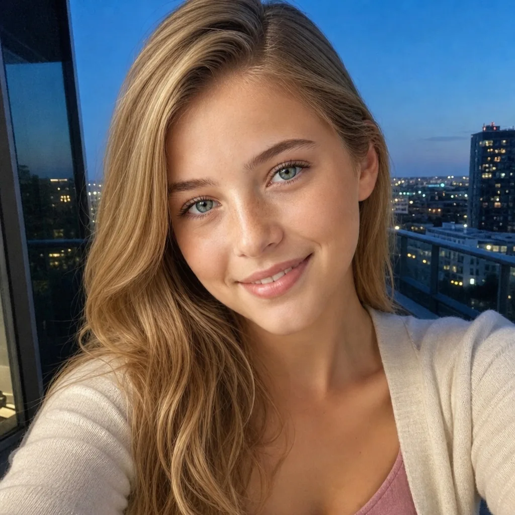 Ashlin sharing a quiet moment on a balcony at twilight